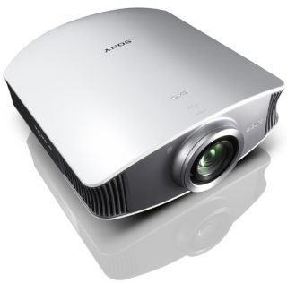 Sony VPL-VW50 projector on reflective surface.