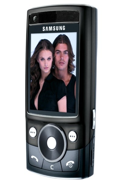 Samsung SGH-G600 mobile phone with model displayed on screen.
