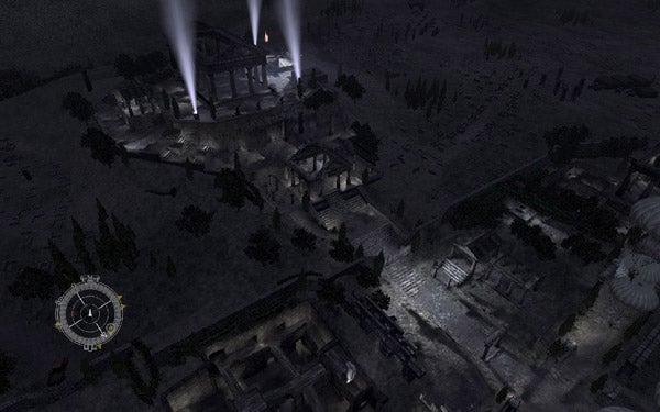 Screenshot of Medal of Honor: Airborne gameplay at night.
