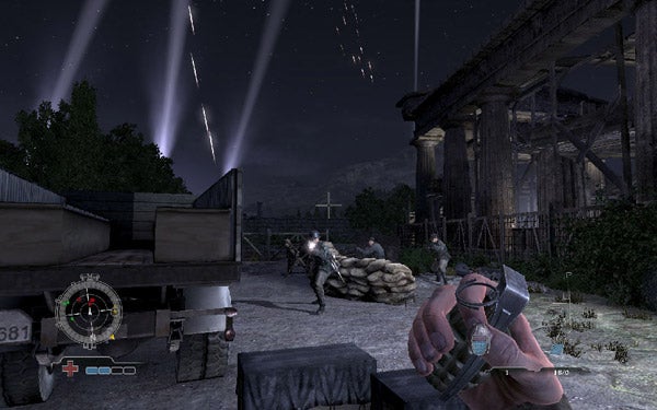 Screenshot of Medal of Honor: Airborne gameplay scene.