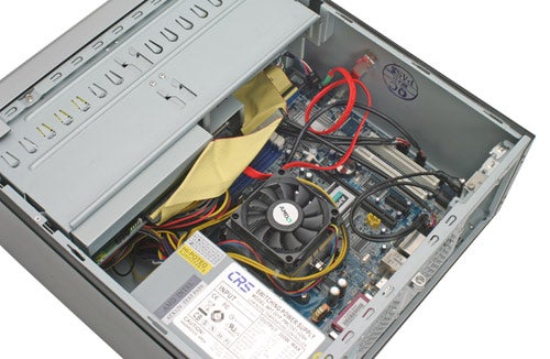 Interior view of VeryPC GreenPC showing components.