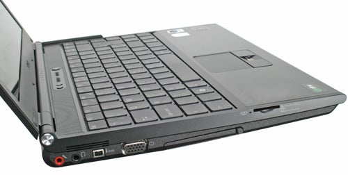 Sony VAIO VGN-SZ61VN laptop side view showing ports and keyboard.