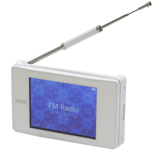 iRiver B20 MP3 and DAB player with extended antenna.
