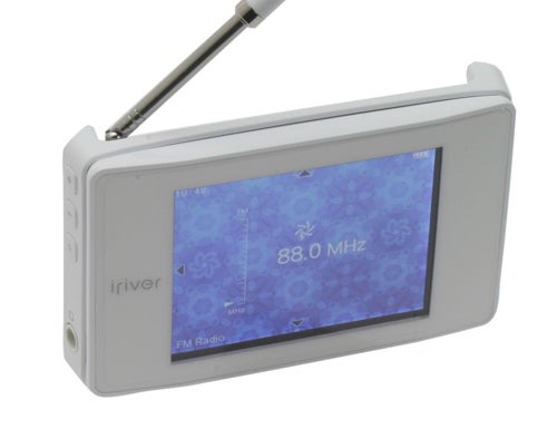 iRiver B20 MP3 and DAB Player with antenna extended.