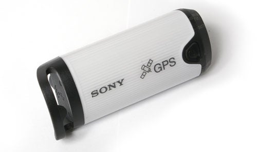Sony GPS Location Recorder on white background.