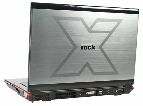 Rock Xtreme 770 laptop with logo on lid.