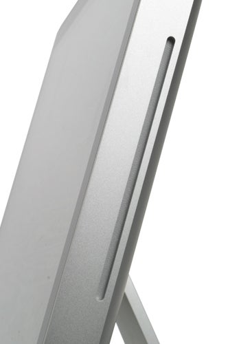 Side view of an Apple iMac 20-inch showing slim design.