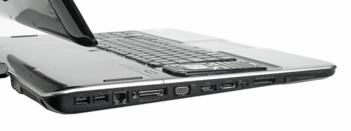 Side view of HP Pavilion HDX9095EA with ports visible.
