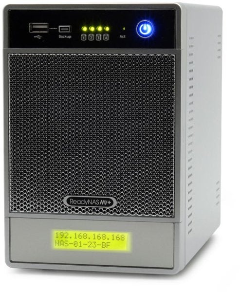 Netgear ReadyNAS NV+ network storage device.