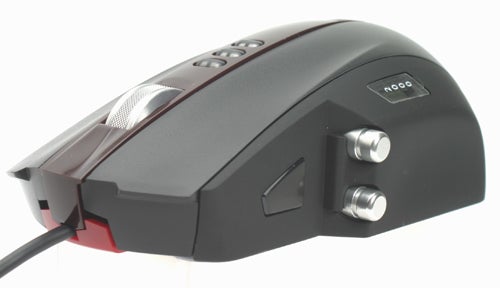 Microsoft SideWinder gaming mouse with programmable buttons.