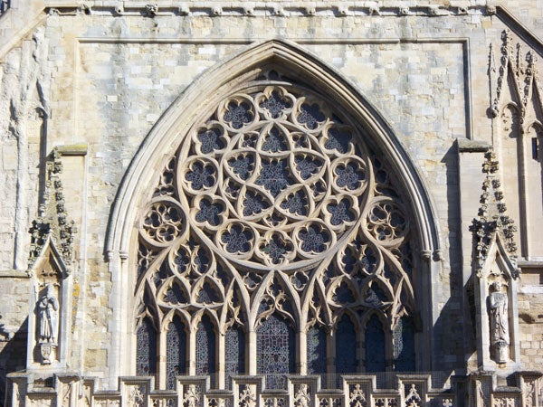 Intricate church window architecture captured by Kodak EasyShare Z1275.