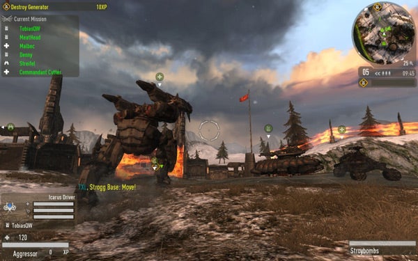 Screenshot of gameplay in Enemy Territory: Quake Wars.