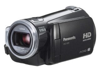 Panasonic HDC-SD5 camcorder on white background.
