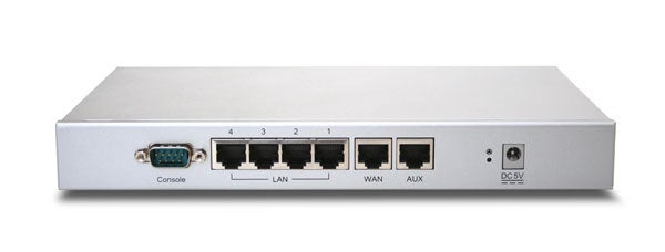 Clavister Security Gateway SG12 hardware unit with ports.