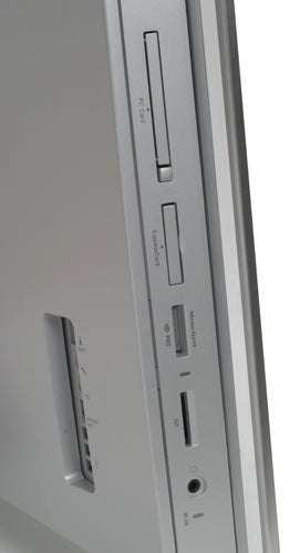Close-up of Sony VGC-LT1S Media Center's front panel ports and slots.