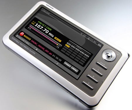 Cowon A2 portable multimedia player on white background.