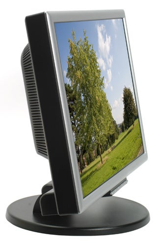 NEC MultiSync LCD205WXM monitor displaying landscape image.