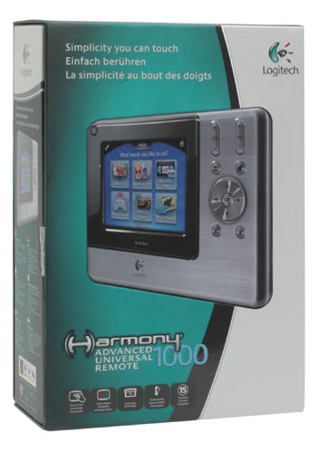 Logitech Harmony 1000 Universal Remote in packaging.