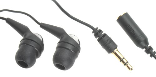 Koss KEB79 earphones with black ear tips and jack.