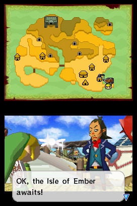 Screenshot of The Legend of Zelda: The Phantom Hourglass game.