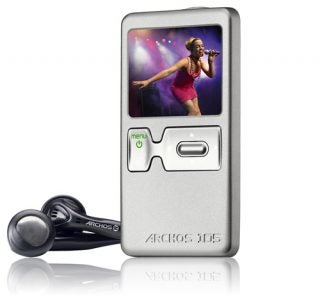 Archos 105 Media Player with earphones on white background.