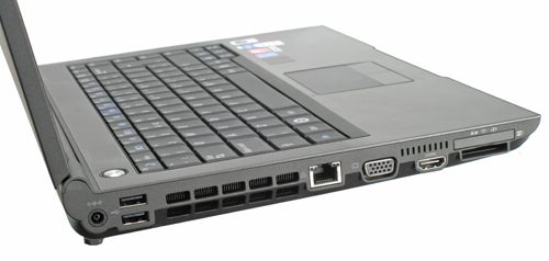 Side view of a Samsung X22 laptop showing ports.