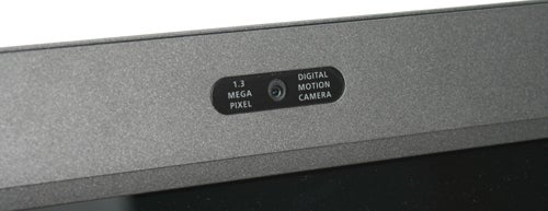 Close-up of Samsung X22's webcam with specifications.