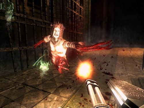 Screenshot from Clive Barker's Jericho video game combat scene.