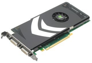 NVIDIA GeForce 8800 GT graphics card on white background.