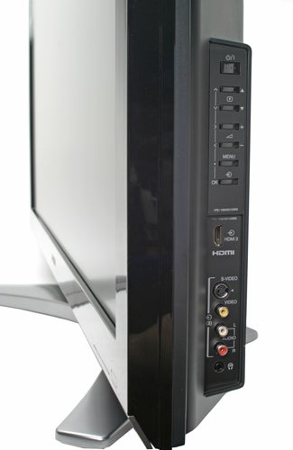 Side view of Toshiba Regza LCD TV showcasing ports.