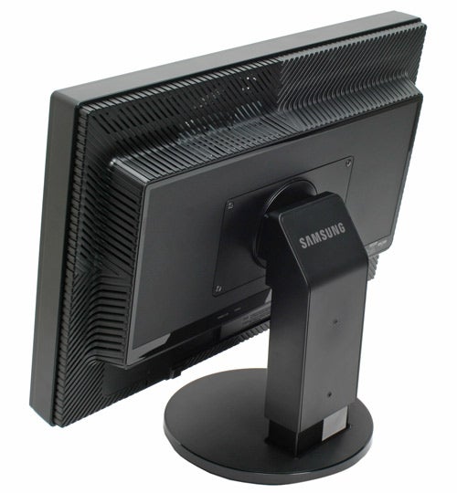 Samsung SyncMaster 245T monitor viewed from the back.