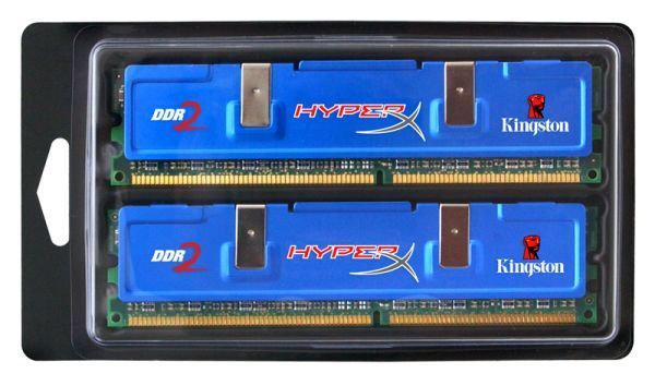 Kingston HyperX DDR2 2GB memory kit in packaging.