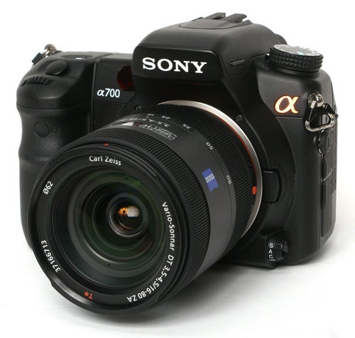 Sony Alpha A700 DSLR camera with Carl Zeiss lens.