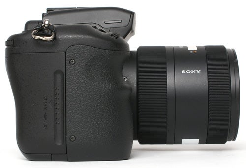 Sony Alpha A700 DSLR camera with attached lens.