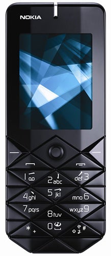 Nokia 7500 Prism mobile phone on white background.