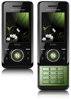 Sony Ericsson S500i phone closed and open view.