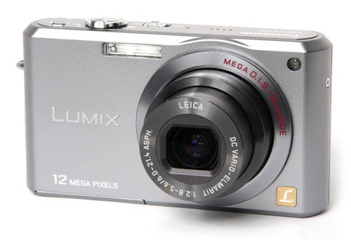 Panasonic Lumix DMC-FX100 camera on white background.