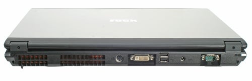 Rock Xtreme 770 laptop side view showing ports and vents.