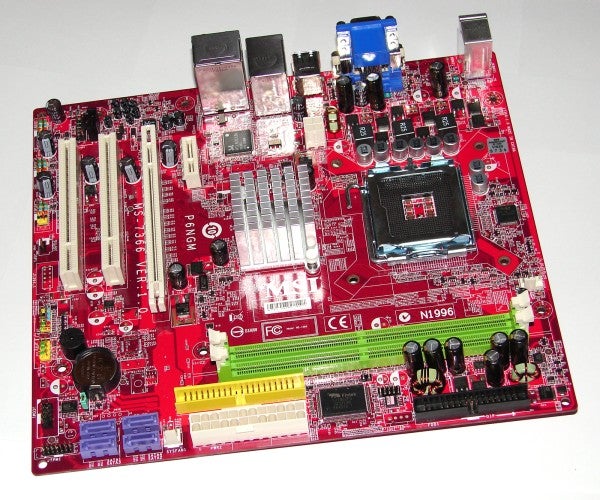 MSI P6NGM-FD motherboard on a white background.