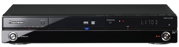 Pioneer DVR-LX70D HDD/DVD recorder front view.