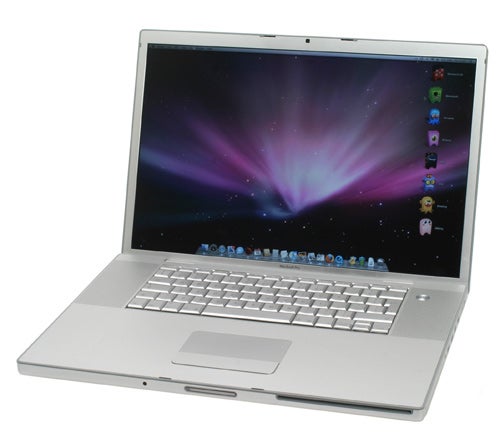 Apple MacBook Pro 17-inch laptop with screen turned on.