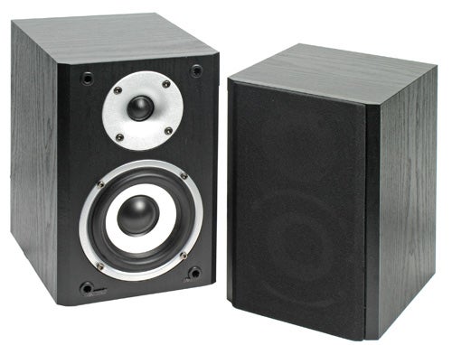 Elonex LNX Cube Multimedia System speakers on white background.Elonex LNX Cube speaker system on white background