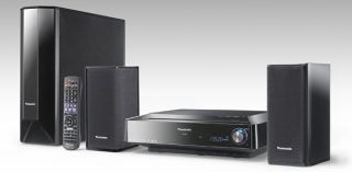 Panasonic SC-PTX7 Home Cinema System and remote control.