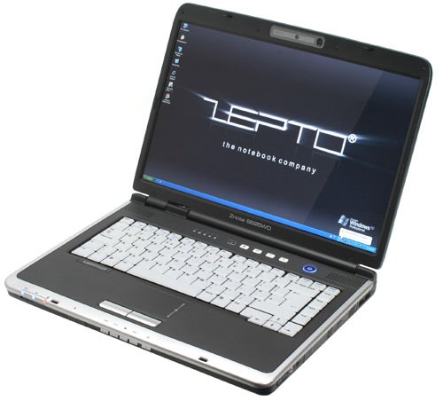 Zepto Znote 6625WD laptop with open lid showing screen.