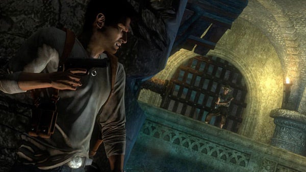 Screenshot of gameplay from Uncharted: Drake's Fortune.Screenshot from Uncharted: Drake's Fortune gameplay.