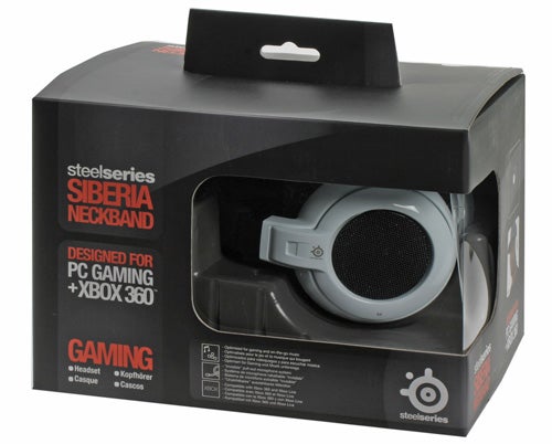 SteelSeries Siberia Neckband Headset in retail packaging.