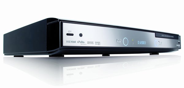 Sharp BD-HP20H Blu-ray player on white background