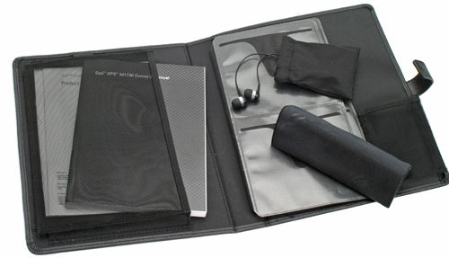 Dell XPS M1730 laptop accessories in carrying case.Dell XPS M1730 laptop with accessories in carrying case.