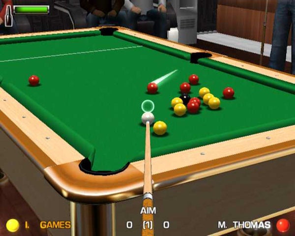 Virtual pool game screenshot from PS2 Realplay Games.