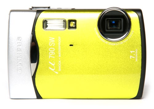 Olympus mju 790 SW camera in bright yellow color.Olympus mju 790 SW camera in bright yellow.